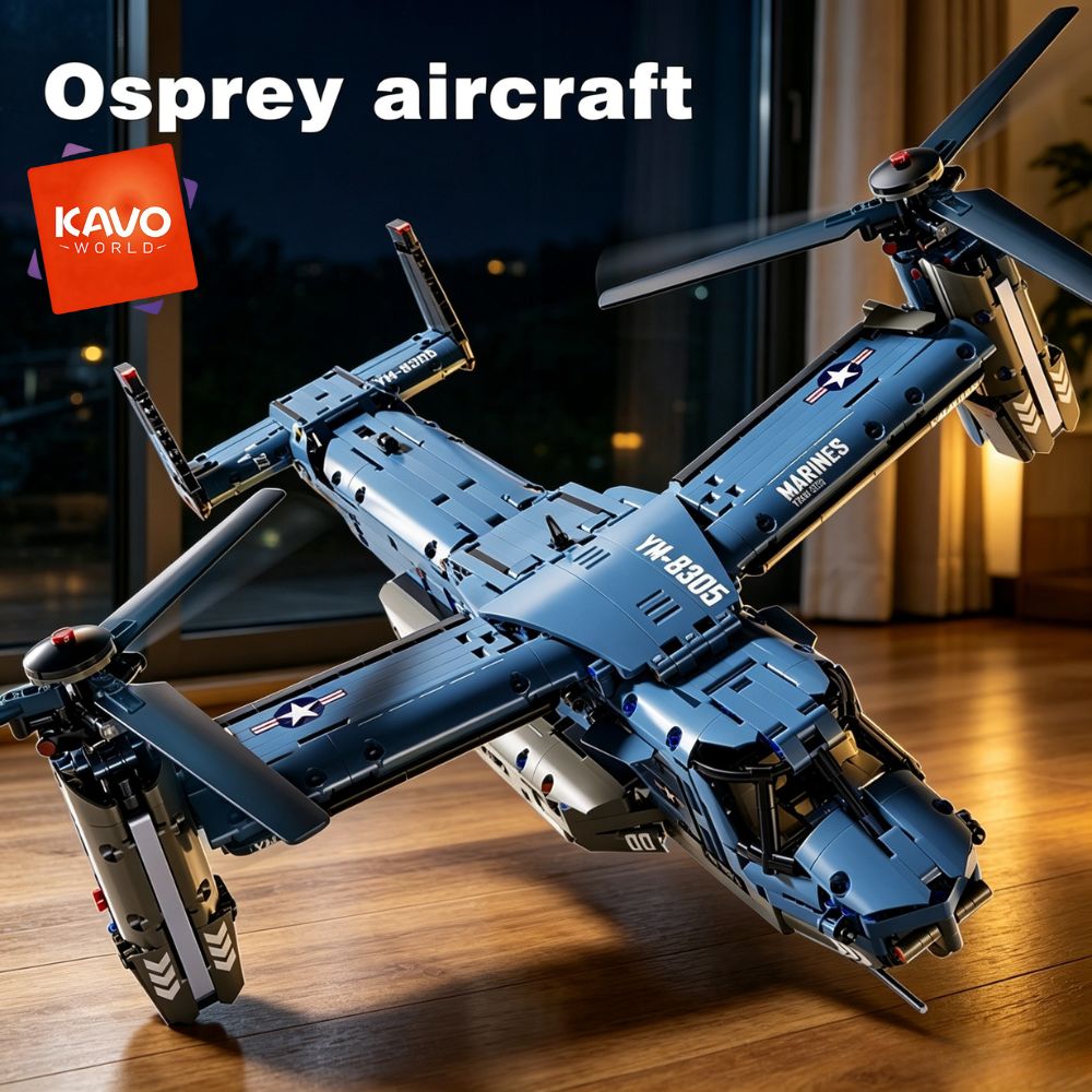 Jjrc Drone X12 - KAVOWORLD 1486-delige V-22 Osprey Tiltrotor Vliegtuig
