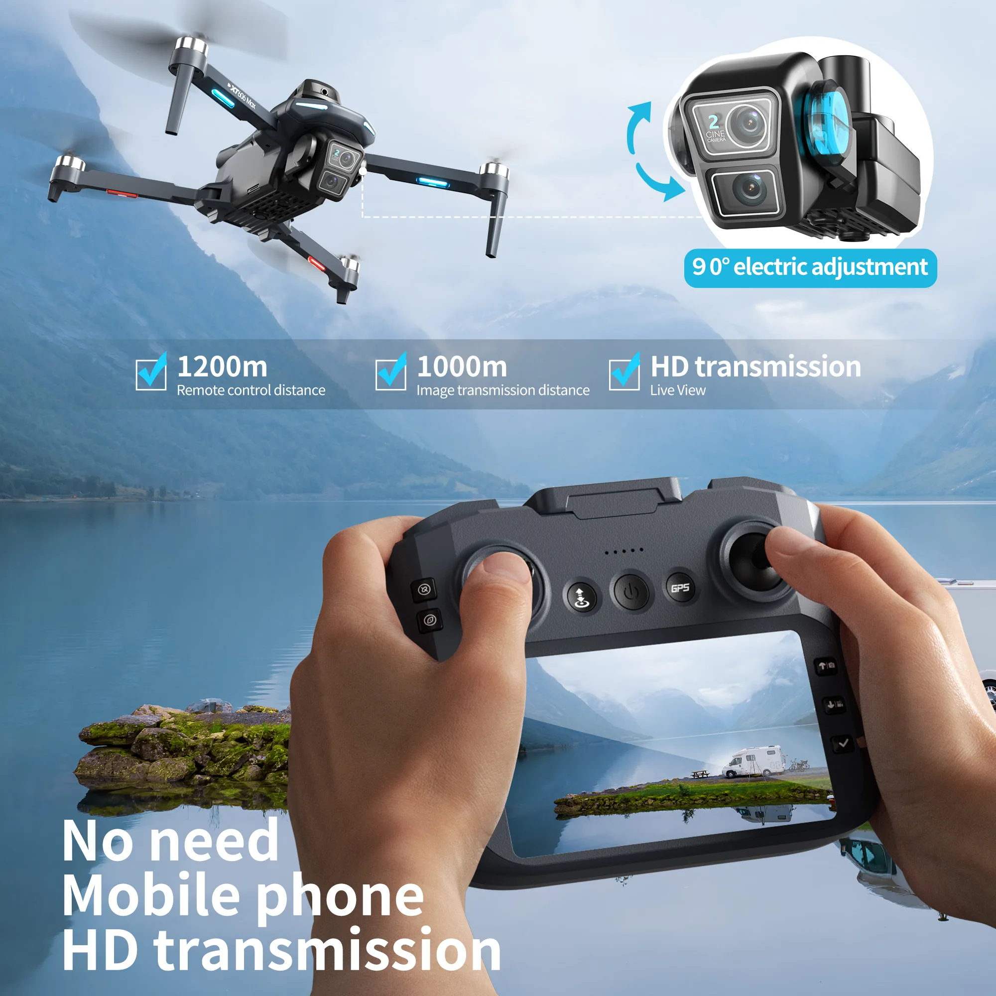 Lenovo XT606 MAX GPS Drone 4K  - Drone Photogrammetry recensie en prijs