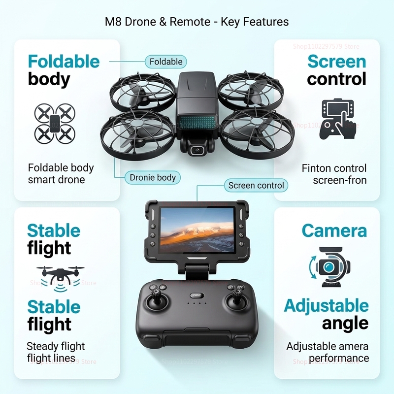 Nieuwe Drones M8 GPS 8K Profes - Drone Photogrammetry recensie en prijs
